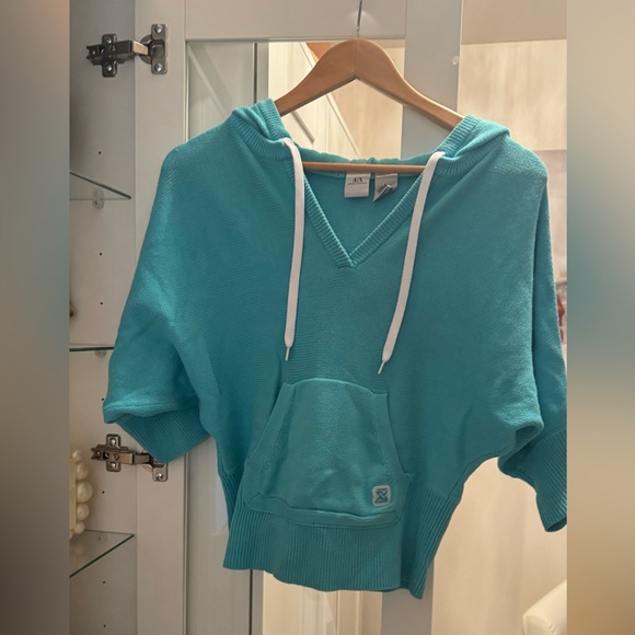 Armani Exchange Tops - Armani Exchange Teal Knit Sweater